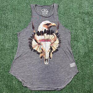 Chaser Tank Top Women's Size S Gray Sleeveless Shirt Lightweight Casual Tee